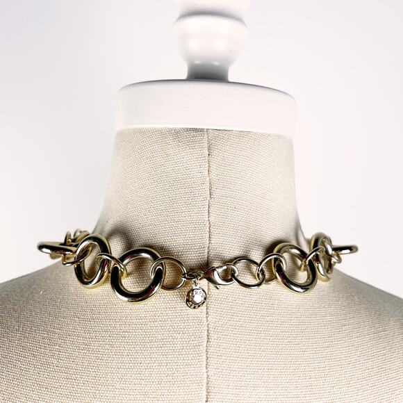 J. Crew gold tone large chunky chain necklace - Picture 2 of 5